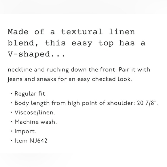 Size small women’s linen textured Madewell top. Gently worn. - Picture 3 of 5